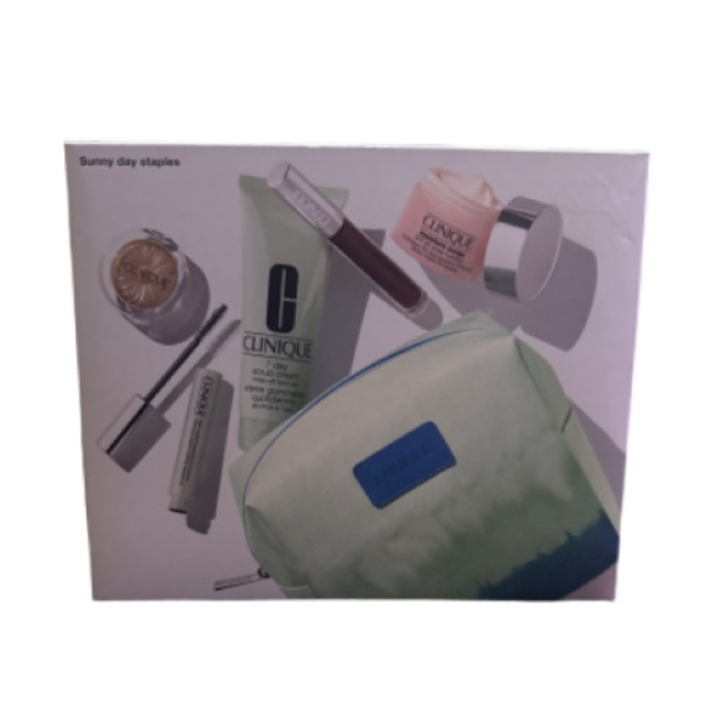 Clinique sunny day Staples Skincare and Makeup Set with Bag